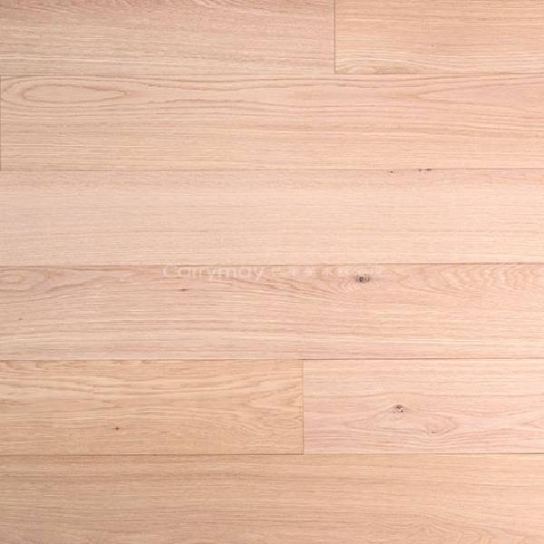 【長條實木複合地板(海島型)】1901 _ 橡木-本色白-自然印象