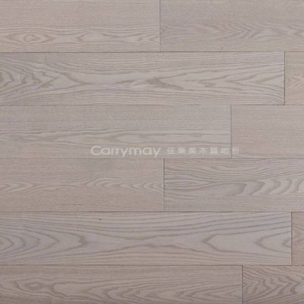 【長條實木複合地板(海島型)】1502 _ 歐洲白腊-極地灰