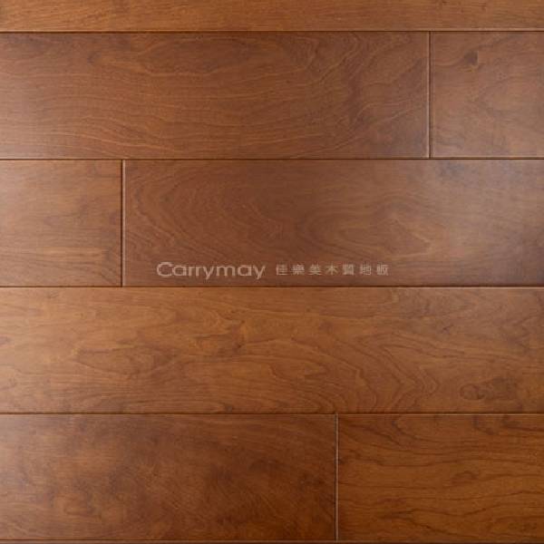 【長條實木複合地板(海島型)】1502 _ 碳化歐洲楓木-胡桃色