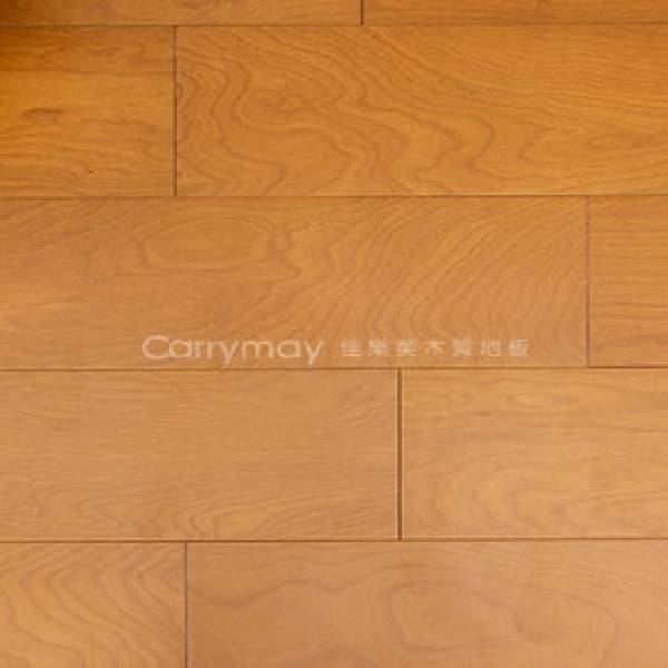 【長條實木複合地板(海島型)】1502_碳化歐洲楓木_柚木色