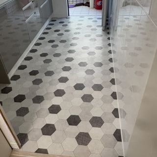 桃園王宅廚房六角磚